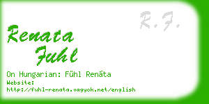 renata fuhl business card